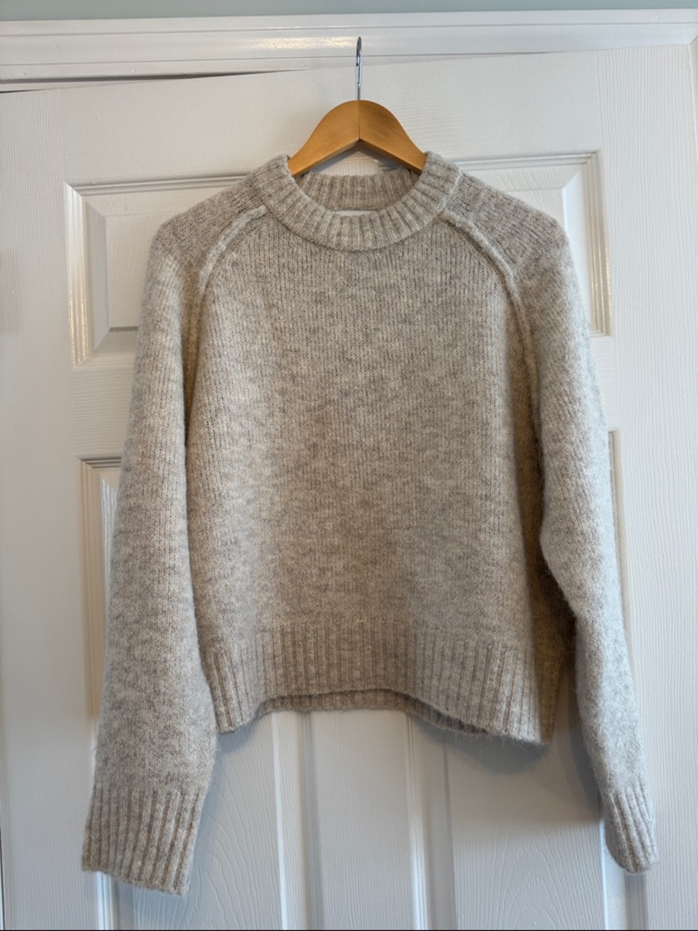 Topshop Neutral Oatmeal Crewneck Sweater